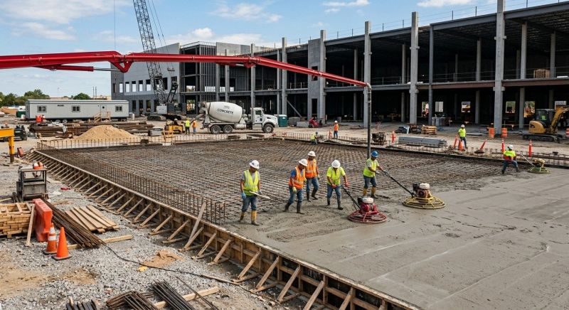 Commercial Slab Installation in Tavares, FL